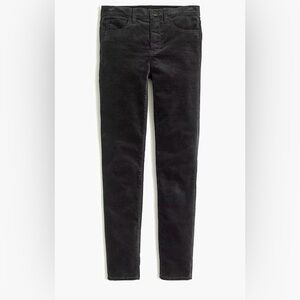 J.Crew Skinny Velvet Ankle Black Jeans Stretch Midrise B4104 Size 26